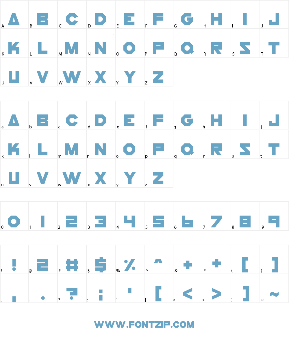 Cogs And Bolts Font Character